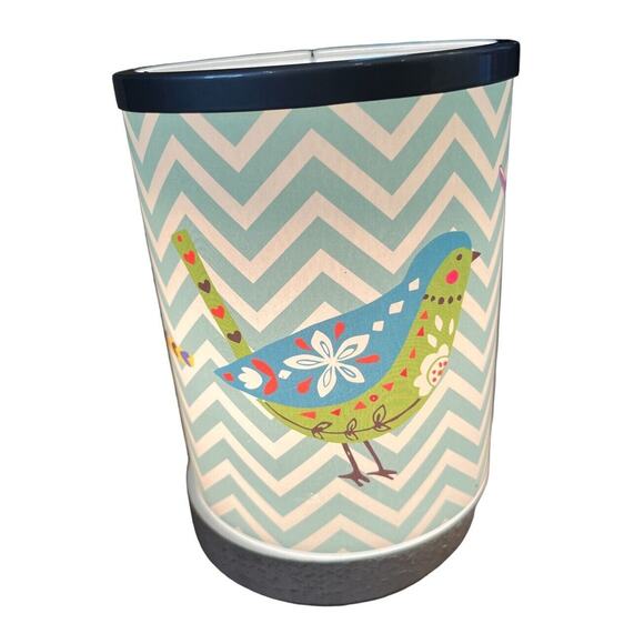 Scentsy Wax Warmer CHEVRONS and SONGBIRDS w/ Cement Base Birds Retired - Picture 3 of 7